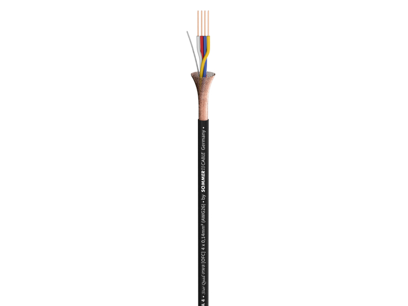SOMMER CABLE Cicada 4; 4 x 0,14 mm2; PUR Master-Blend O 3,40 mm; czarny